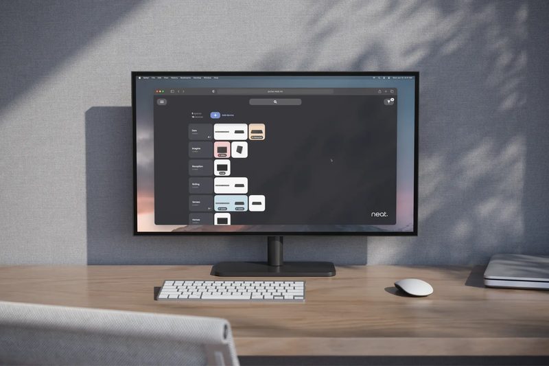 Zarządzanie Neat Pad Pro przez Neat Pulse, panel z flotą urządzeń